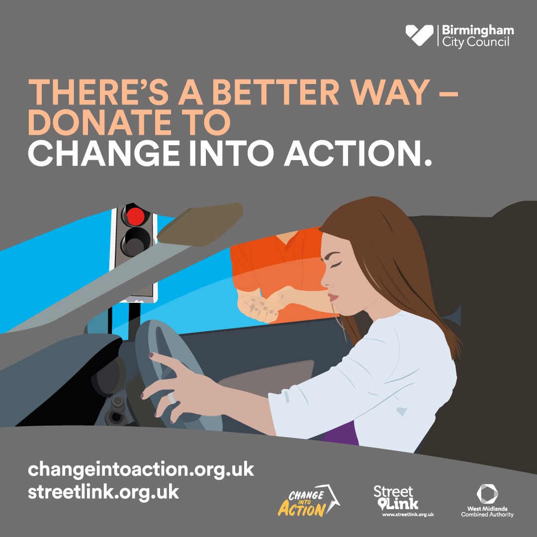 Image asking people to please donate to Change into Action