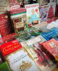 An image of bookcovers with the theme of Christmas