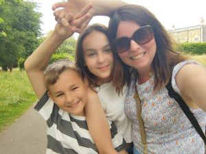 Iryna and her family.