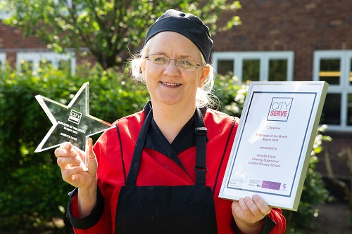 Annette Davis at Calshot Manor is awarded Employee of the Month. 