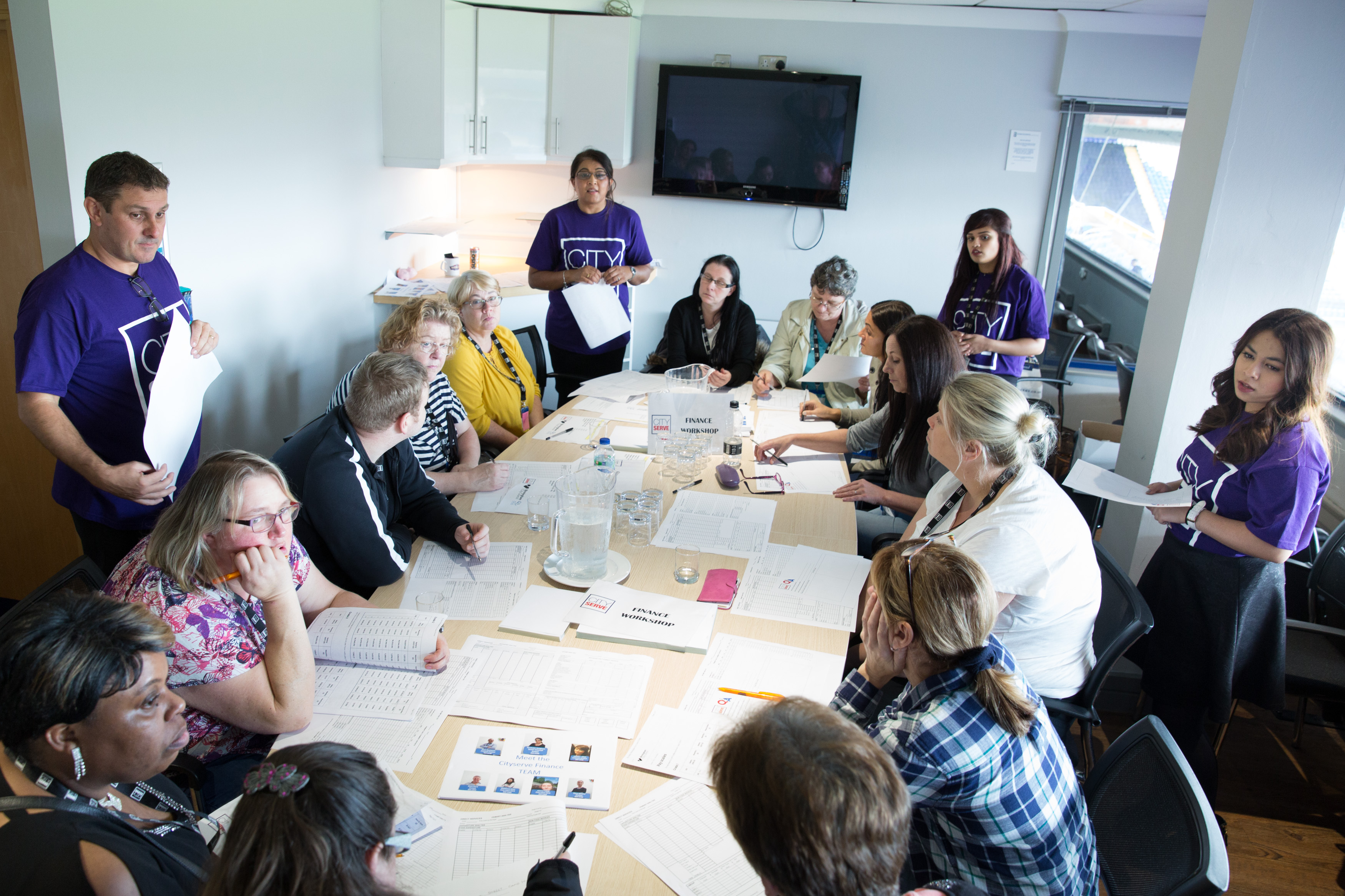 Staff receiving bookwork